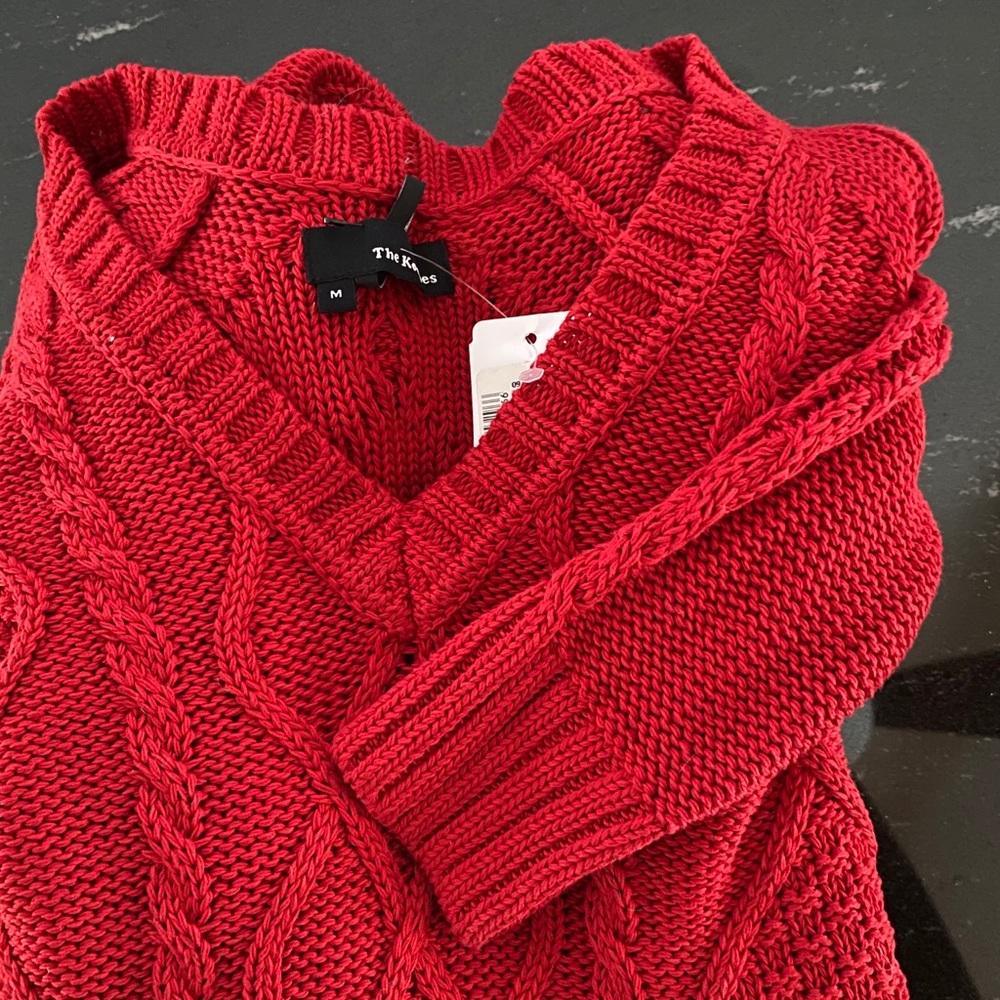 Red V Neck Sweater The Kooples